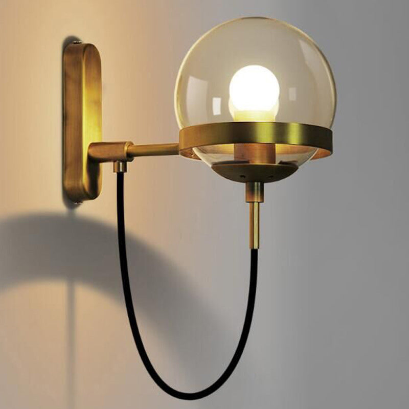 Idee per illuminazione murale moderna in stile minimalista Globe Glass 1 Lampade a parete di luce per soggiorno