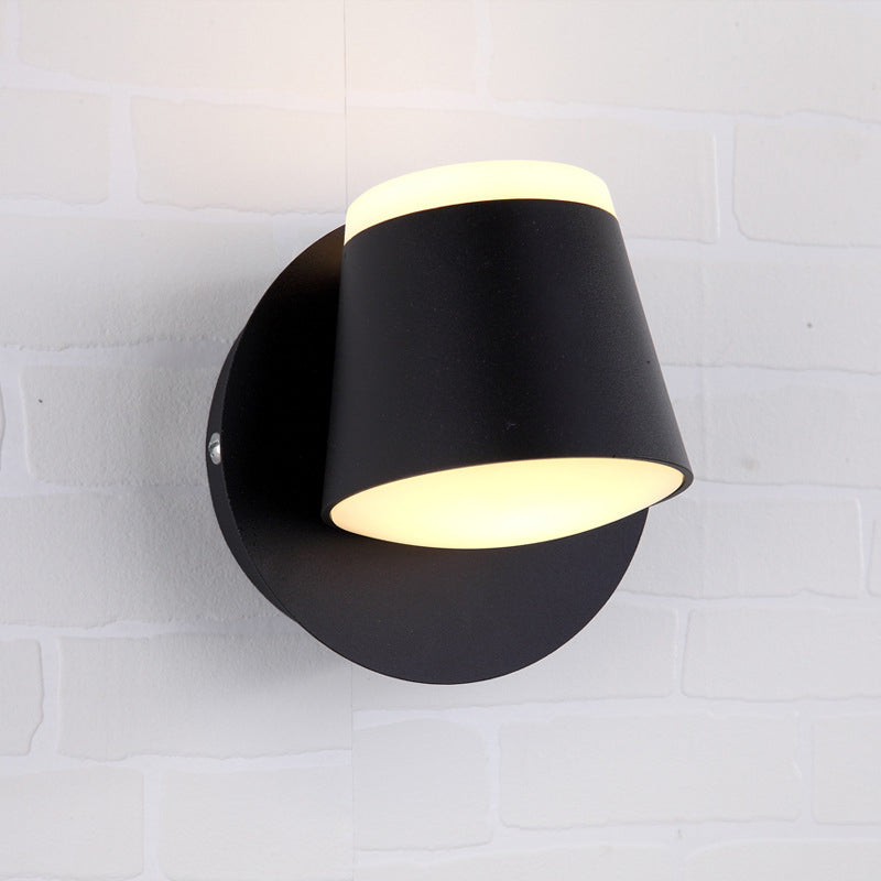 Modern Minimalist Style Half Cylinder Wall Light Sconces Acrylic Wall Lighting for Living Room