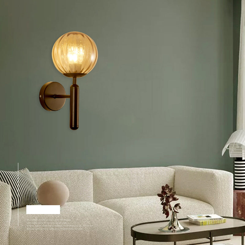 Glazen bol schaduw wandlamp lampje Noordse stijl 1 lichten wandmontage lamp voor woonkamer slaapkamer