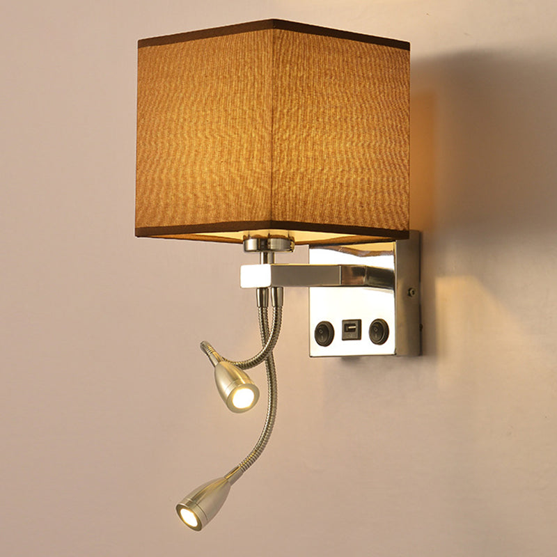 15.7 "H MODERNE SIMPELESE SIMPELESSE BEDBADE LED LED LAMP SQUART FAART ZAAK Dual Spotlight Design SCONCE Lichten in Slaapkamer