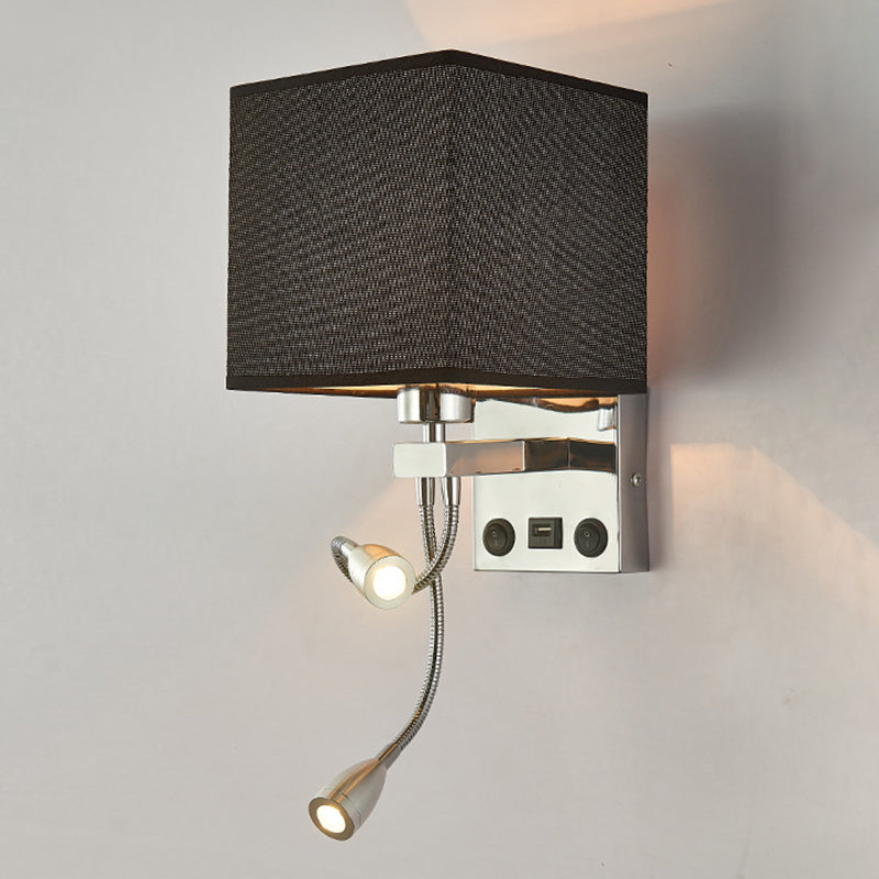 15.7 "H MODERNE SIMPELESE SIMPELESSE BEDBADE LED LED LAMP SQUART FAART ZAAK Dual Spotlight Design SCONCE Lichten in Slaapkamer