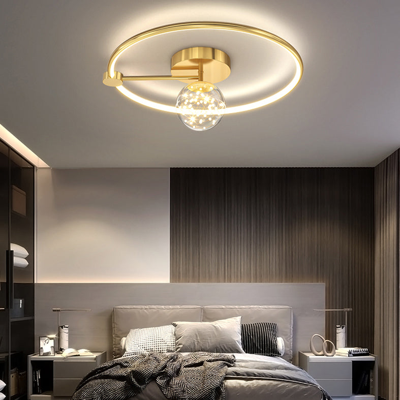 LED Flush Mount Ceiling Light Ringed Lighting for Coffee Shop Living Room Bedroom