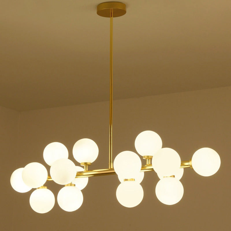 Bubbles Dinning Room Island Pendant Light Glass Minimalistic Island Lighting in White