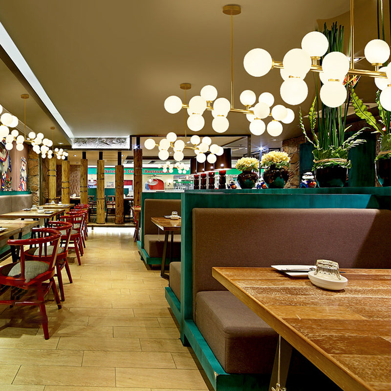 Bubbles Dinning Room Island Pendant Light Glass Minimalistic Island Lighting in White