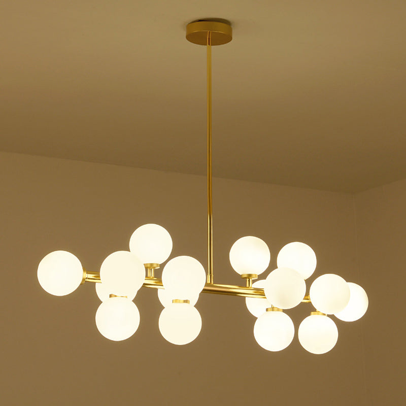 Bubbles Dinning Room Island Pendant Light Glass Minimalistic Island Lighting in White