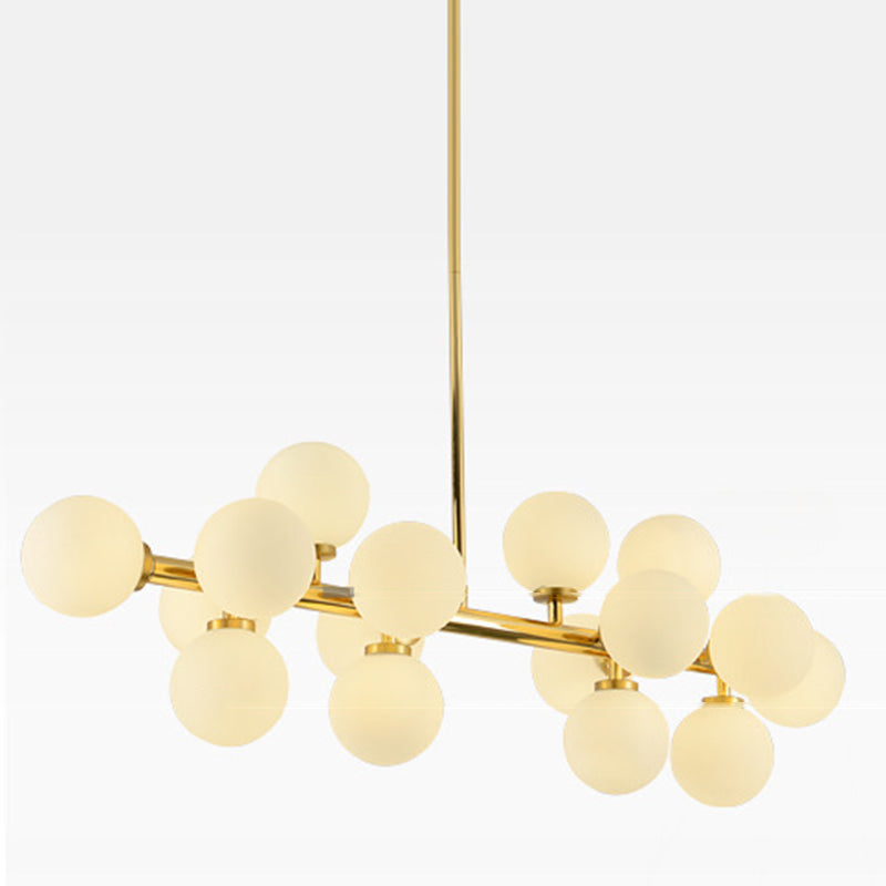 Bubbles Dinning Room Island Pendant Light Glass Minimalistic Island Lighting in White