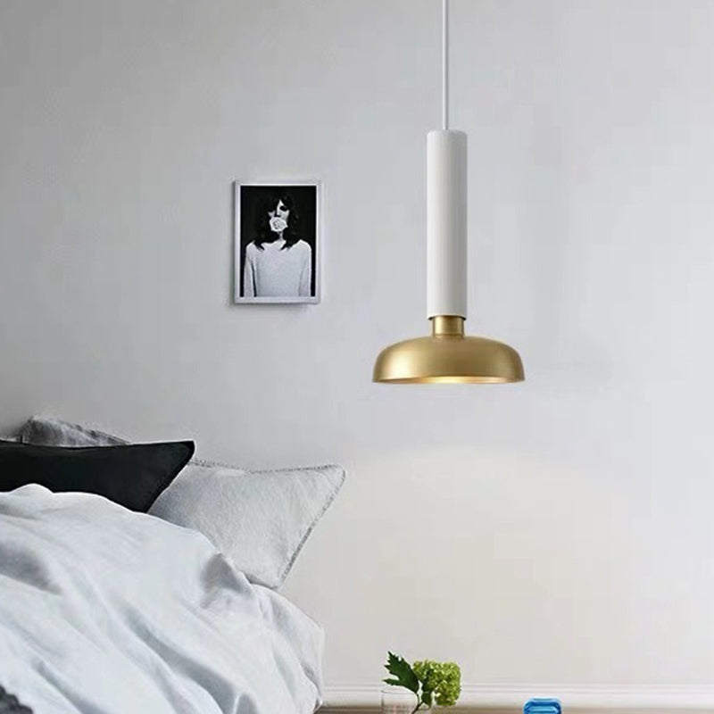 Kit de luz colgante de metal de granero Minimalista 1 Kit de lámpara colgante blanca/negra para la cama
