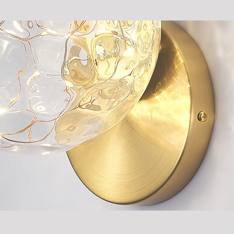 Transparent Glass Orb Mini Wall Lamp Nordic Style Creative LED Light Strings Bedside Light