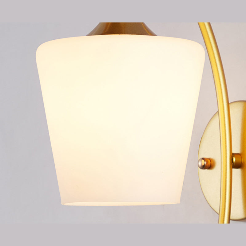 13.5" H Contemporary Simplicity Glass Wall Lamp Metal Antler Elements Sconce Lights for Living Room