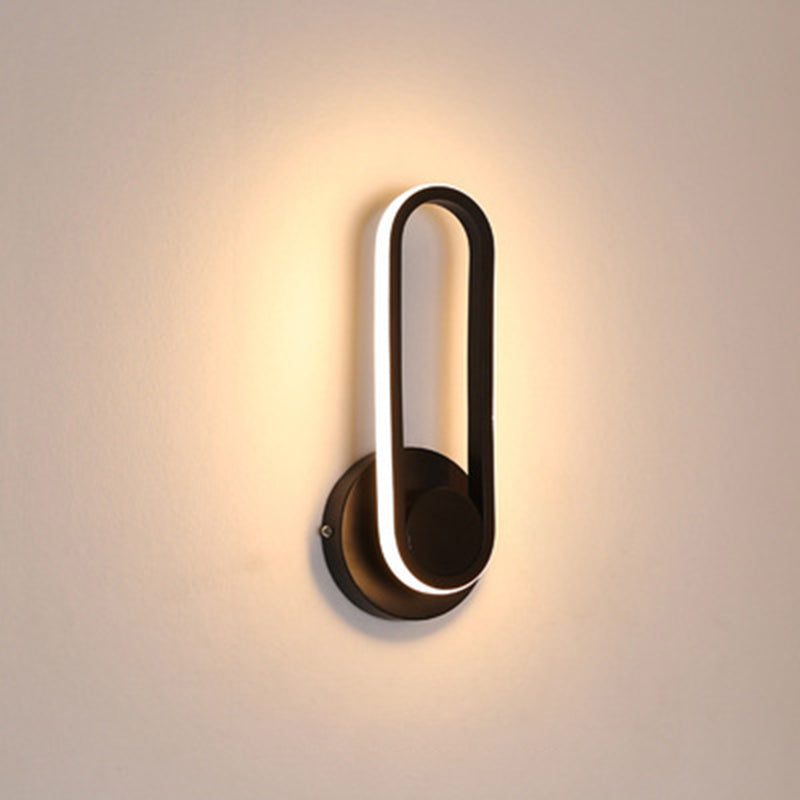 11.8" Height Modern Simplicity LED Wall Lamp 330° Rotatable Line Light for Bedroom