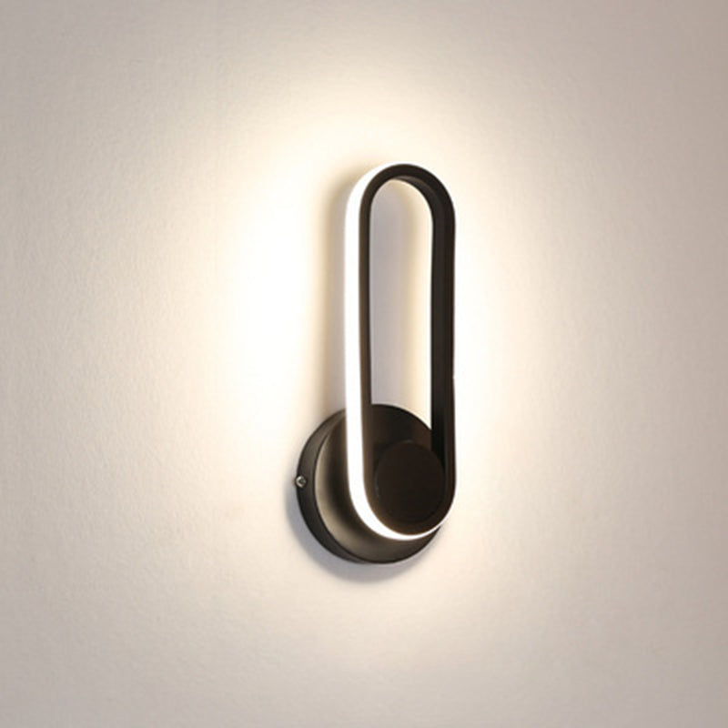 11.8" Height Modern Simplicity LED Wall Lamp 330° Rotatable Line Light for Bedroom