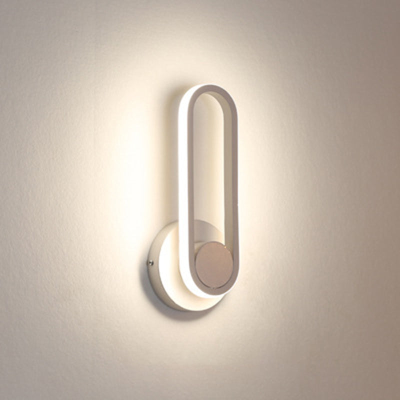 11.8" Height Modern Simplicity LED Wall Lamp 330° Rotatable Line Light for Bedroom