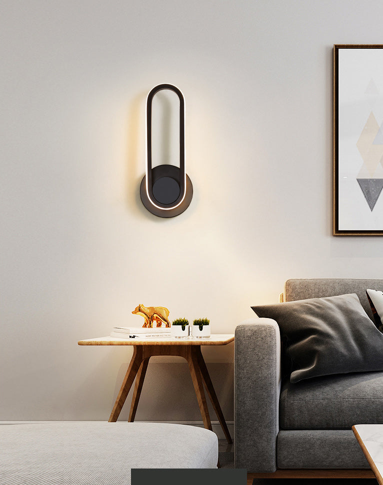 11.8" Height Modern Simplicity LED Wall Lamp 330° Rotatable Line Light for Bedroom