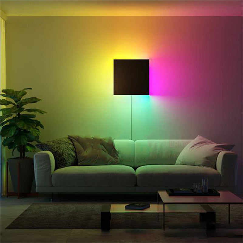Estilo contemporáneo Ambiamiento LED LED Decorative Lámpara de pared Remote Control RGB luces de apliques para pasillo del pasillo