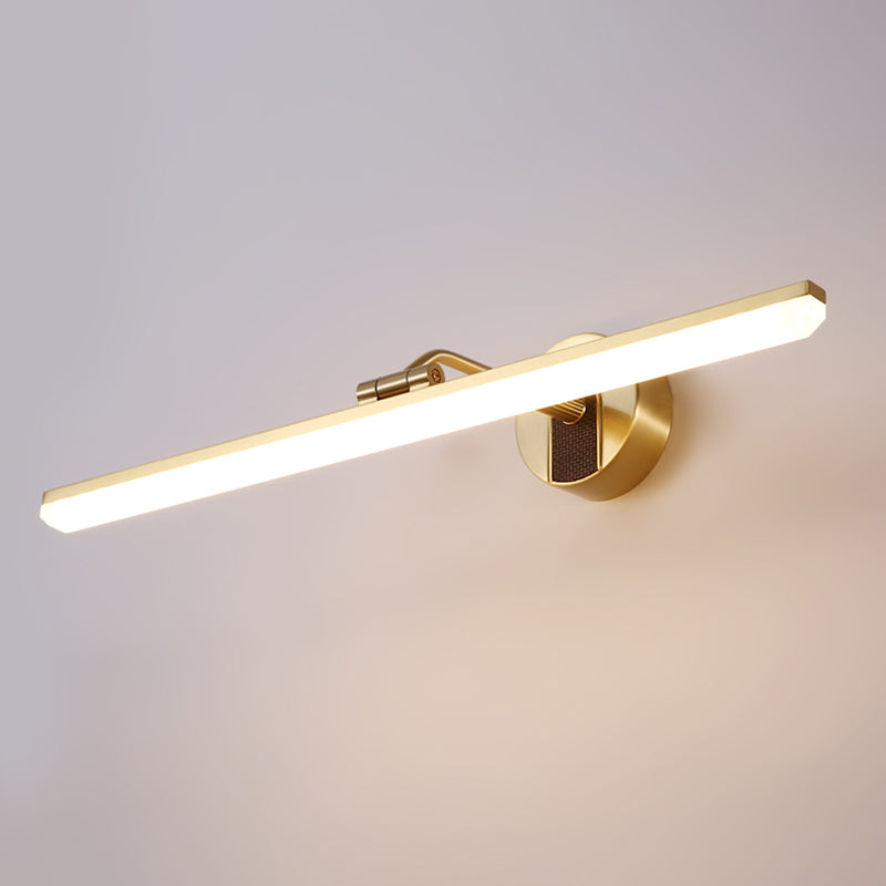 Modern Luxury Linear Vanity Lighting Fixtures Copper Vanity Lights for Bathroom