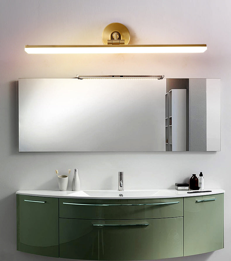 Modern Luxury Linear Vanity Lighting Fixtures Copper Vanity Lights for Bathroom