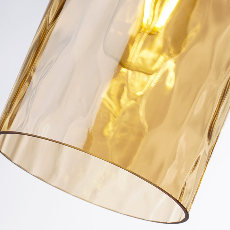 Flipped Glaszylindrische Tropfenlampe Minimalist 1 Glühmessing -Pendelleuchte