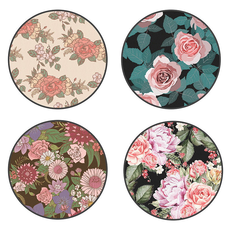 Prachtig bloemen bedrukt tapijt kleurrijk modern ronde binnen tapijt polyester wasbaar tapijt voor woonkamer