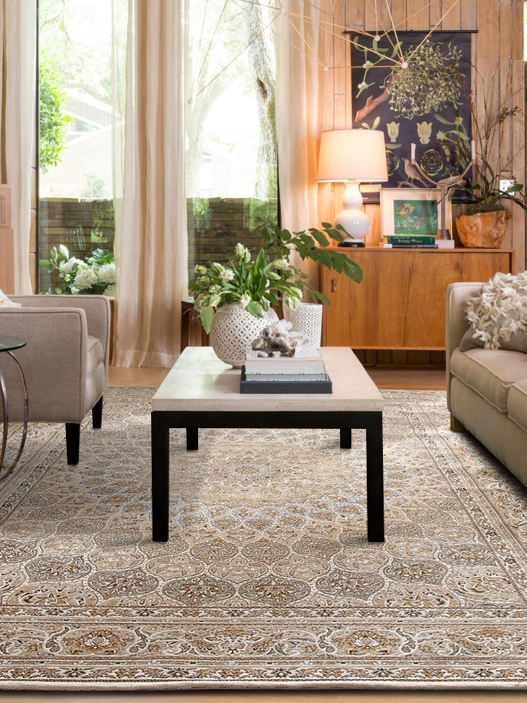 Tapis à imprimé rond de luxe Multicolor Olyester tapis antidérapant tapis de support pour le salon
