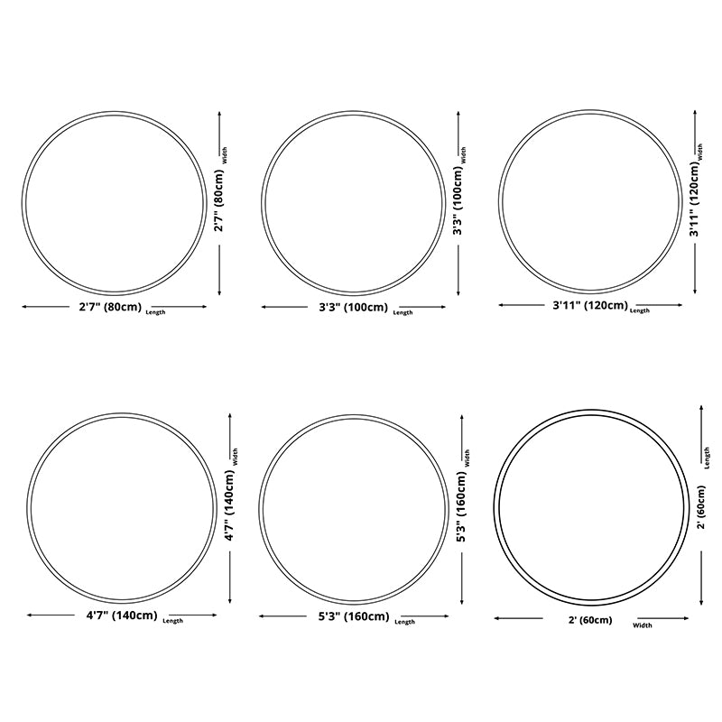 Fresh Floral Printed Rug Comfort Simple Round Carpet Polyester Non-Slip Backing Rug for Bedroom