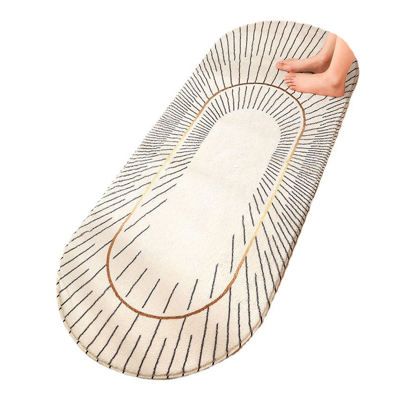 Comfort Modern Area Rug Simple Geometry Pattern Carpet Lamb Wool Washable Indoor Carpet for Bedroom