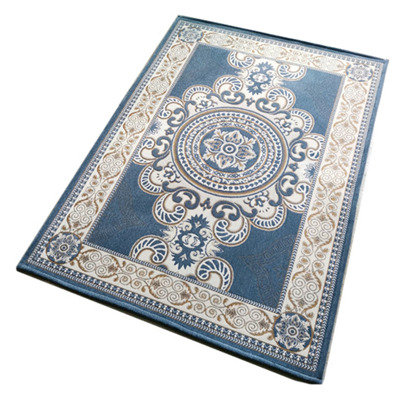 Vierkleuren vintage gebied tapijten polyester bloem tapijt niet-slip achterste binnenkap voor woonkamer