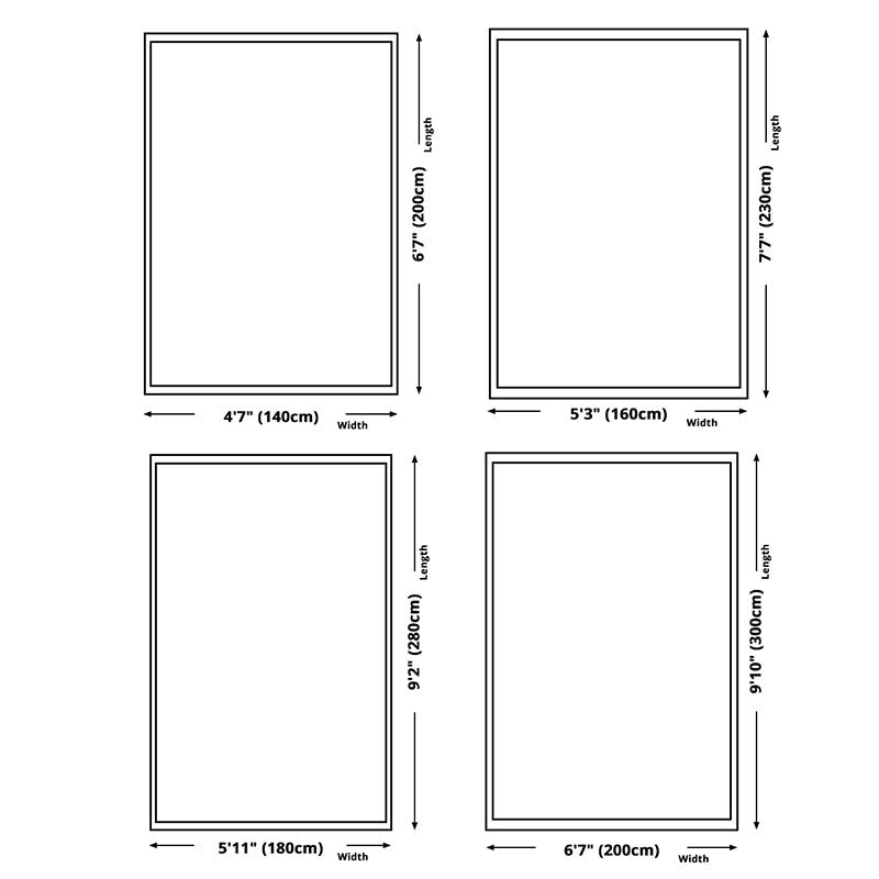 Modern Living Room Rug Graphic Carpet Polyester Non-Slip Backing Indoor Rug