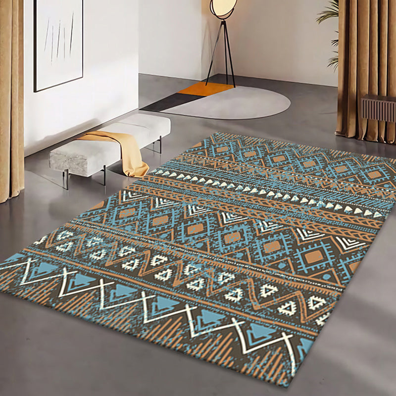 Elegante multicolor boho-chic tapijt polyester tribale patroon indoor tapijt vlek resistent tapijt voor woningdecoratie