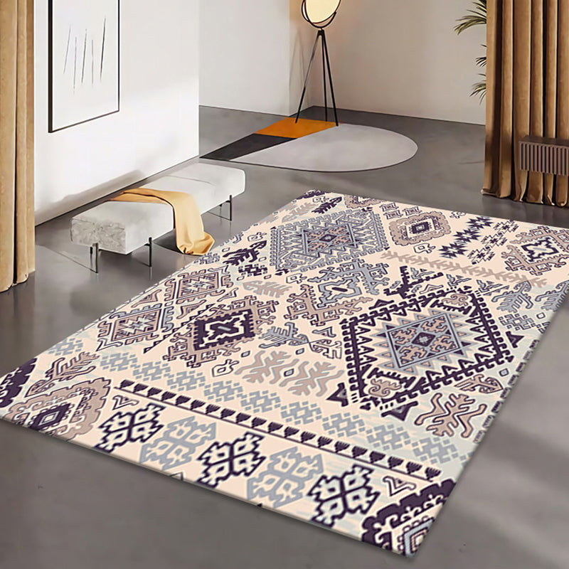 Elegante multicolor boho-chic tapijt polyester tribale patroon indoor tapijt vlek resistent tapijt voor woningdecoratie