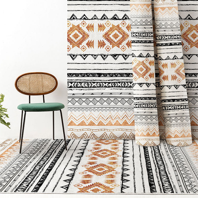 Kleur gemengde woonkamer tapijt Boheems tribale totems vloerkleed polyester met niet-slip achterste tapijt