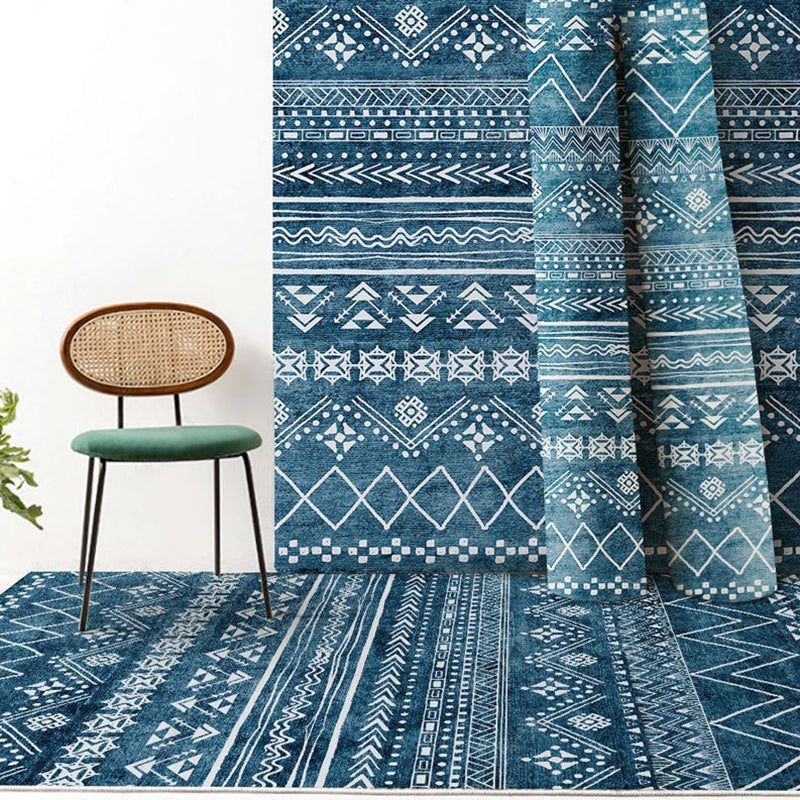Kleur gemengde woonkamer tapijt Boheems tribale totems vloerkleed polyester met niet-slip achterste tapijt
