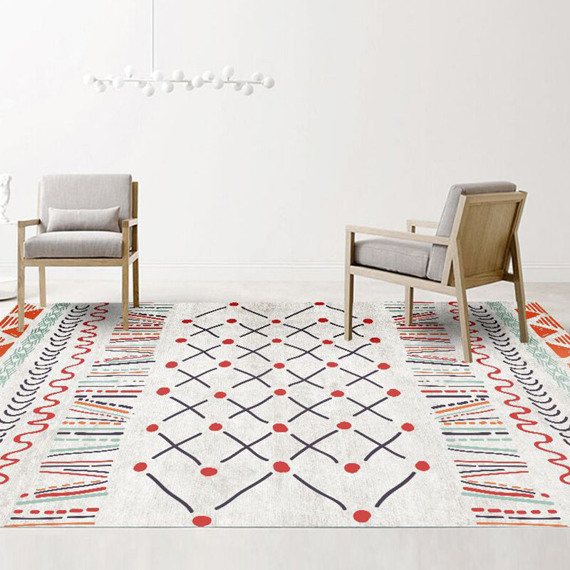 Zwart visgraat Trug Polyester Boheems tapijt Anti-slip achterste tapijt voor woningdecoratie