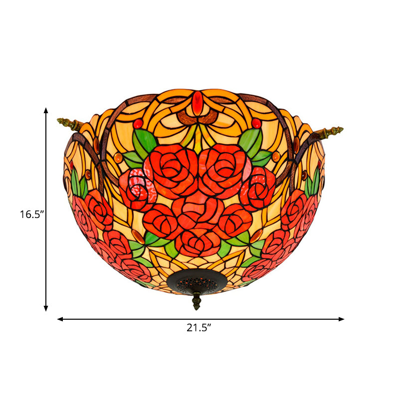 Brass 5 lampadine semifulco l'illuminazione del monte vittoriano art vetro arte rosa vicino alla luce del soffitto