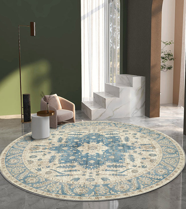 Area vintage di chiaro tappeto Polyester Etnic Pattern Easy Care Tappet per soggiorno