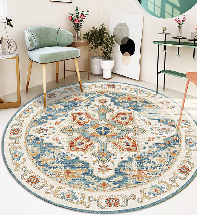 Area vintage di chiaro tappeto Polyester Etnic Pattern Easy Care Tappet per soggiorno