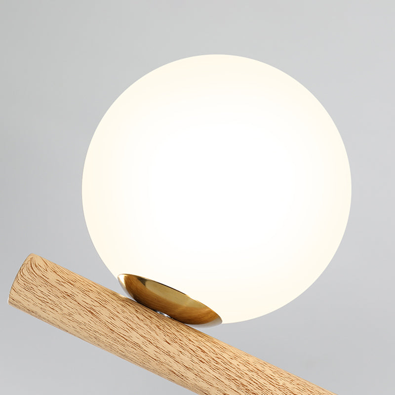 Bolle Nordic Bolle a sospensione Lampada in legno Lampadella a sospensione Luce in bianco in bianco