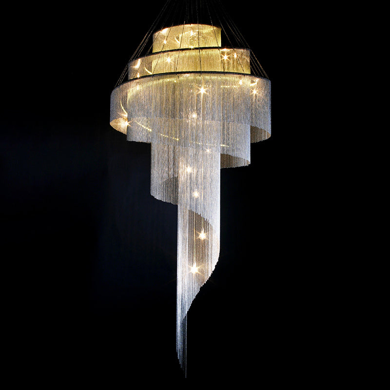 Fringed Suspension Pendant Light Modern LED Metal Pendant Ceiling Light for Home