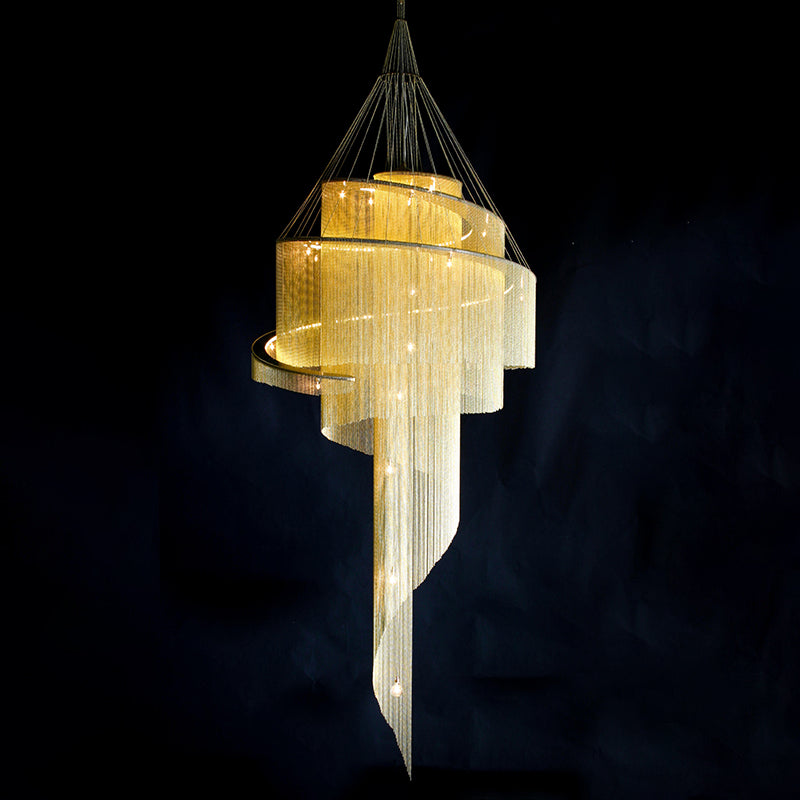 Fringed Suspension Pendant Light Modern LED Metal Pendant Ceiling Light for Home