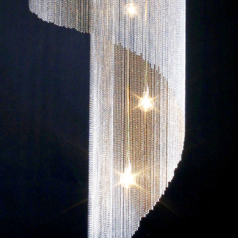Fringed Suspension Pendant Light Modern LED Metal Pendant Ceiling Light for Home