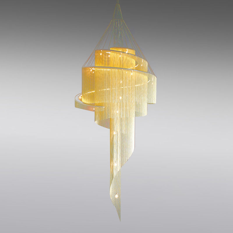 Fringed Suspension Pendant Light Modern LED Metal Pendant Ceiling Light for Home