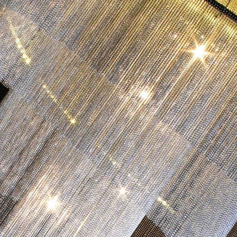 Fringed Suspension Pendant Light Modern LED Metal Pendant Ceiling Light for Home