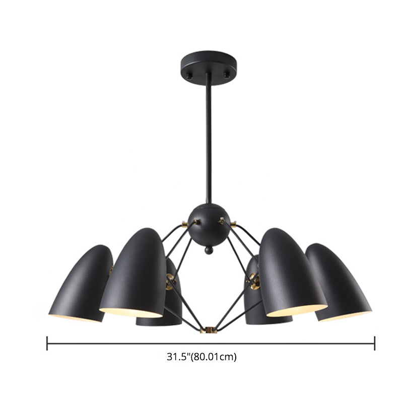 Modern Style Chandelier Pendant Light Shaded Pendant Chandelier with Metal Shade