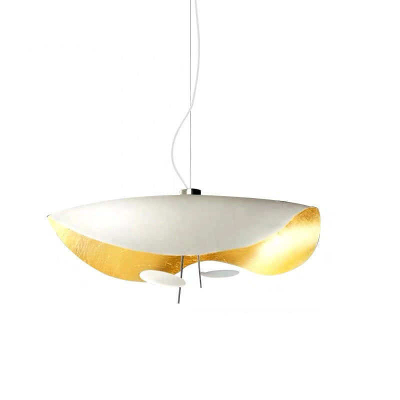 Post-modern Style Metal LED Hanging Light Lotus Leaf Shaped Minimalism Lighting Pendant for Living Room