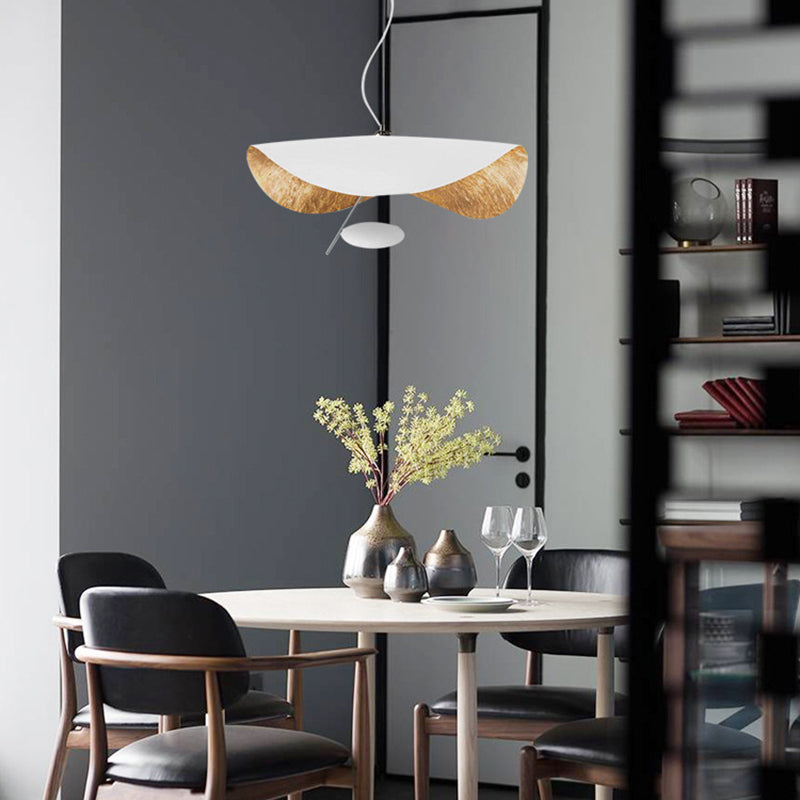 Post-modern Style Metal LED Hanging Light Lotus Leaf Shaped Minimalism Lighting Pendant for Living Room