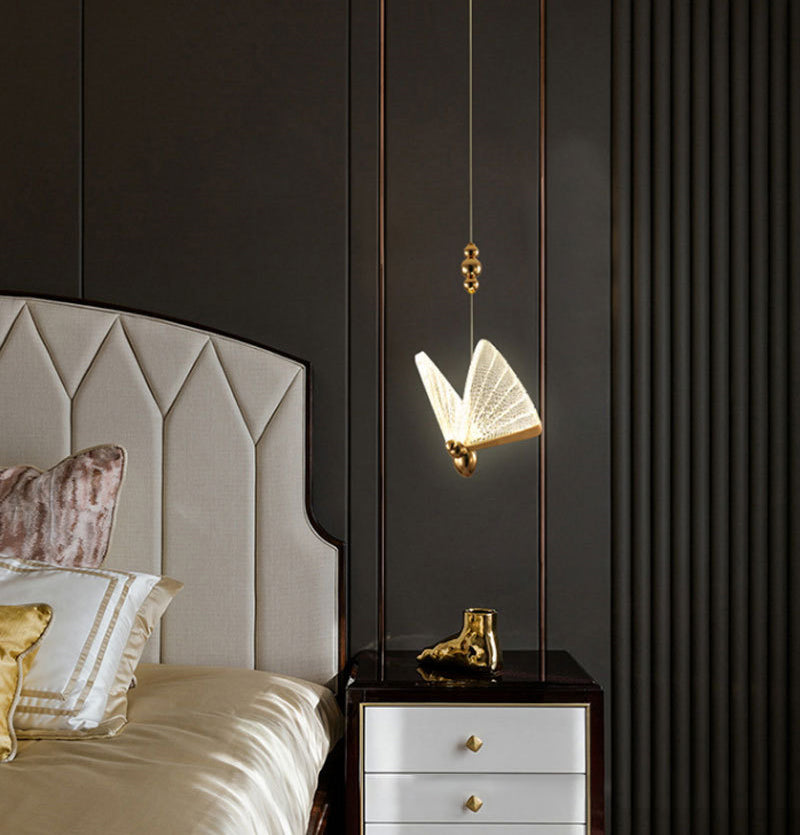 Moderne minimalistische stijl vlindervormige hangende hanglampen 2 lichten hanglichtkit met acrylschaduw