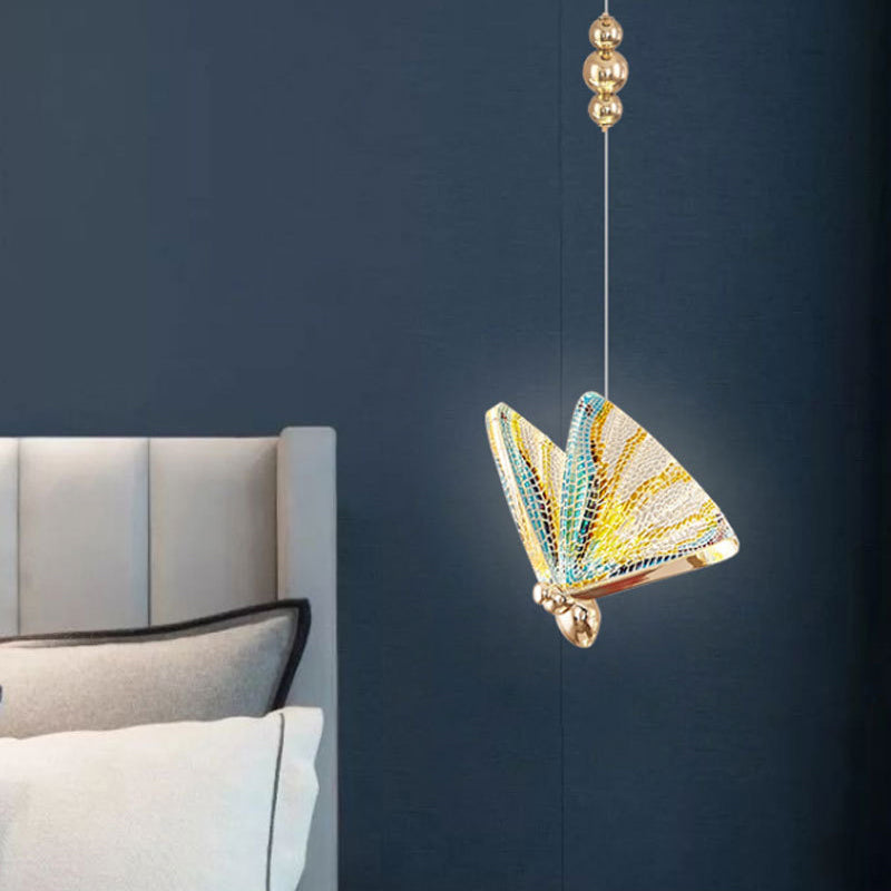 Moderne minimalistische stijl vlindervormige hangende hanglampen 2 lichten hanglichtkit met acrylschaduw