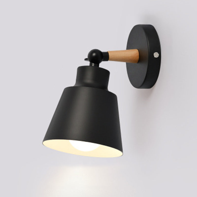 Noordse macaroonstijl SCONCE LICTEN KONERAL METALEN TADH EENGEVEN LAND HOUTEN WANDEL MOUT LAMP VOOR SLAAPKAMER