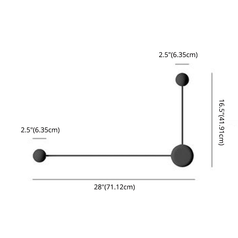 Linee geometriche Minimalismo Lampada a parete LED POST-MODERN STIIGNER SCONCE LUCI IN NERO
