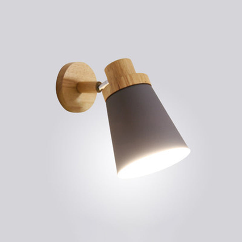 ANGLE DE LAMPO DE MALA DE MALAR NORDICA ANGLE AJUSTABLE Ajustable Simplicidad Pasillo de iluminación con base de madera sólida