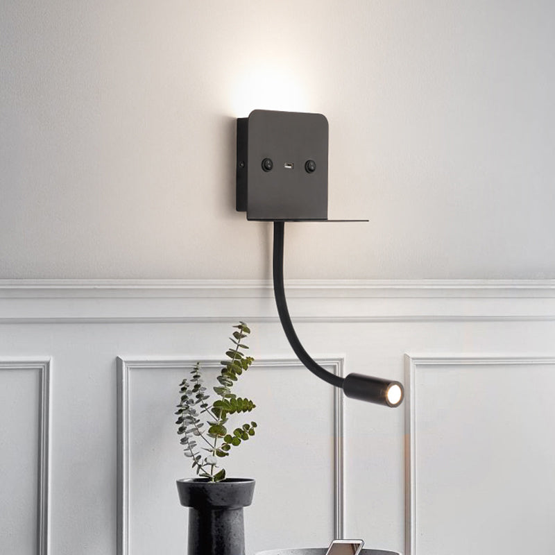 Adjustable Spotlight Design Bedside LED Reading Lamp Modern Simplicity Style Wall Mount Lamp for Bedroom